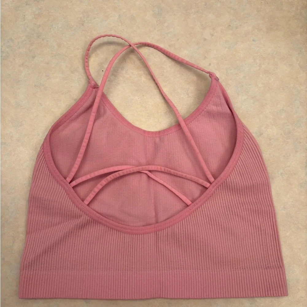 Colsie pink Ribbed Tank Top - Picture 2 of 3